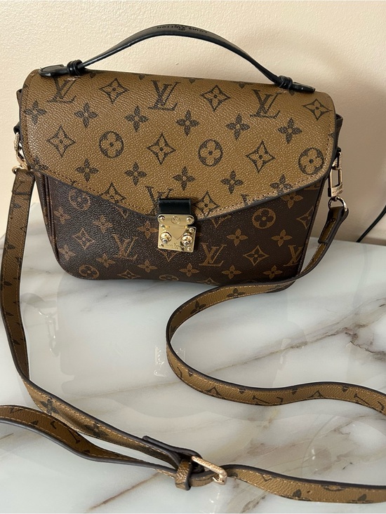 Louis Vuitton Handbags - Handle Bag - Brown & Tan with Gold Hardware